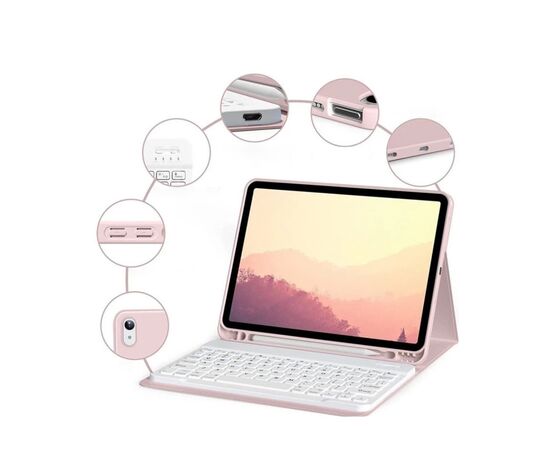 Чехол для планшета BeCover with keyboard Apple iPad Mini 7 2024 Pink (712996), изображение 3 Чехол для планшета BeCover with keyboard Apple iPad Mini 7 2024 Pink (712996), изображение 3