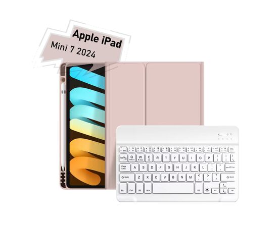 Чохол до планшета BeCover with keyboard Apple iPad Mini 7 2024 Pink (712996)
