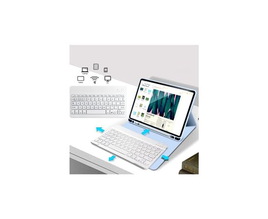 Чехол для планшета BeCover with keyboard Apple iPad Pro 11" M4 2024 Light Blue (713000), изображение 4 Чехол для планшета BeCover with keyboard Apple iPad Pro 11" M4 2024 Light Blue (713000), изображение 4