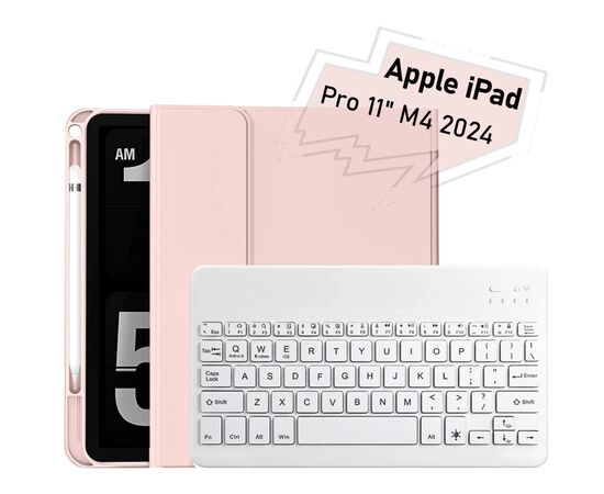 Чохол до планшета BeCover with keyboard Apple iPad Pro 11" M4 2024 Pink (713001)