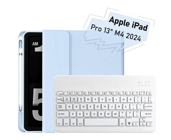 Чохол до планшета BeCover with keyboard Apple iPad Pro 13" M4 2024 Light Blue (713005)