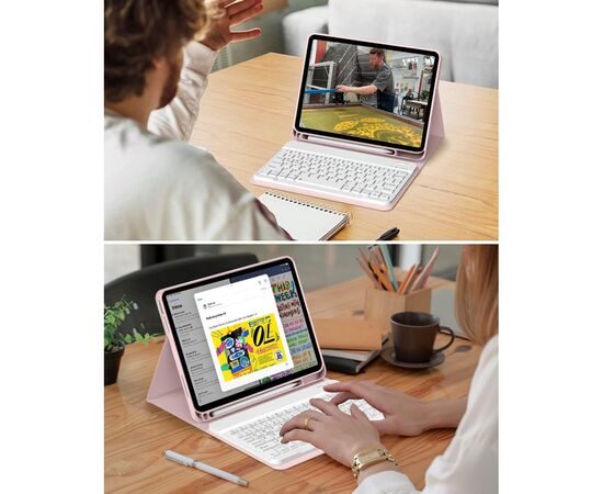 Чехол для планшета BeCover with keyboard Apple iPad Pro 13" M4 2024 Pink (713006), изображение 8 Чехол для планшета BeCover with keyboard Apple iPad Pro 13" M4 2024 Pink (713006), изображение 8
