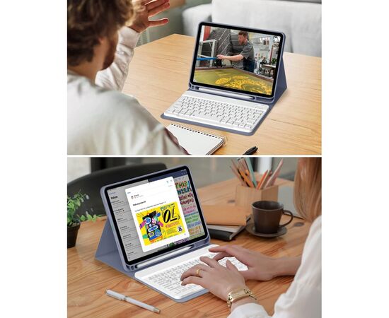 Чехол для планшета BeCover with keyboard Apple iPad Pro 13" M4 2024 Purple (713007), изображение 10 Чехол для планшета BeCover with keyboard Apple iPad Pro 13" M4 2024 Purple (713007), изображение 10