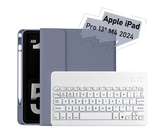 Чохол до планшета BeCover with keyboard Apple iPad Pro 13" M4 2024 Purple (713007)