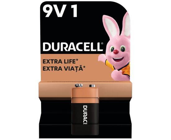 Батарейка Duracell 9V лужна 1шт. в упаковці (5000394066267 / 81483681)