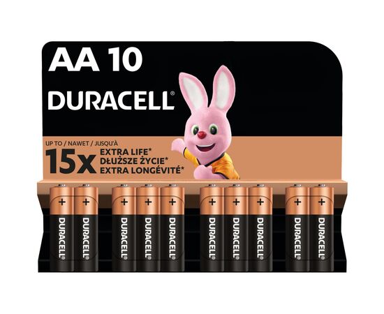 Батарейка Duracell AA лужні 10 шт. в упаковці (5002508/5006461)