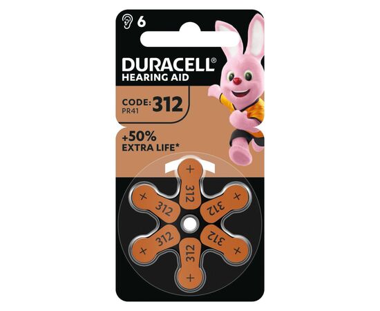 Батарейка Duracell PR41 / 312 * 6 (5007516/5011449), изображение 2 Батарейка Duracell PR41 / 312 * 6 (5007516/5011449), изображение 2