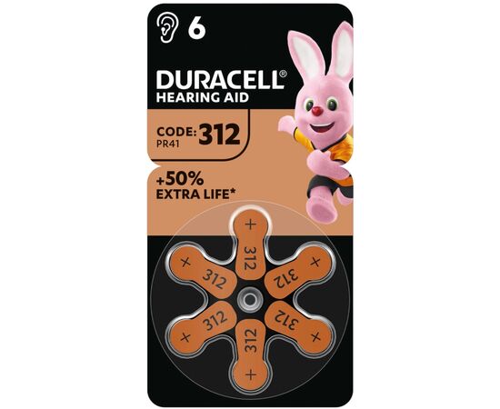 Батарейка Duracell PR41 / 312 * 6 (5007516/5011449)