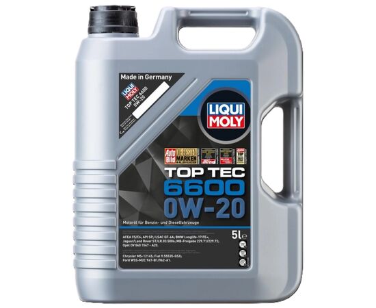 Моторное масло Liqui Moly Top Tec 6600 0W-20 5л. (21411)