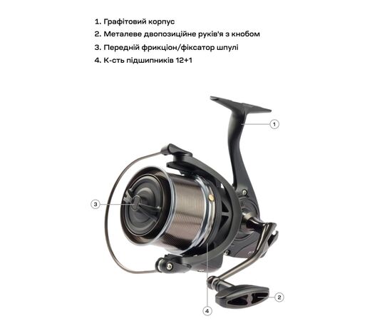 Катушка Brain Mission SE Reel 8000 12+1 BB 4.11 (1858.47.10), изображение 5