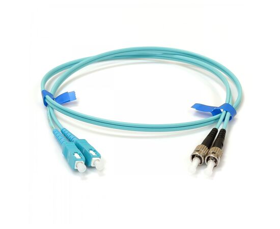 Оптический патчкорд ST/UPC-SC/UPC MM(G50-OM3) Duplex 10м black CMS (UPC-10STSC(MM)D(ON)BK)