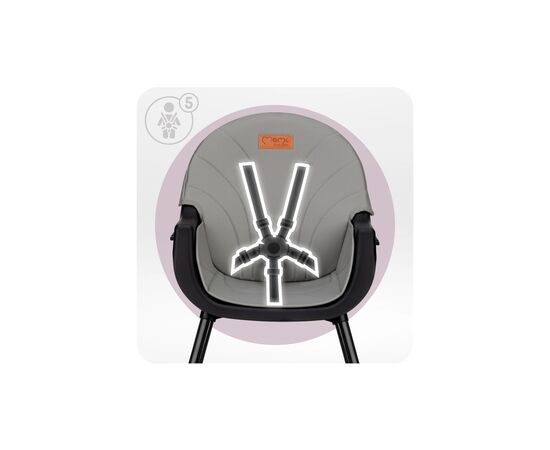 Стілець для годування MoMi Reki 2в1 Black (KRKA00033), зображення 5 Стілець для годування MoMi Reki 2в1 Black (KRKA00033), зображення 5
