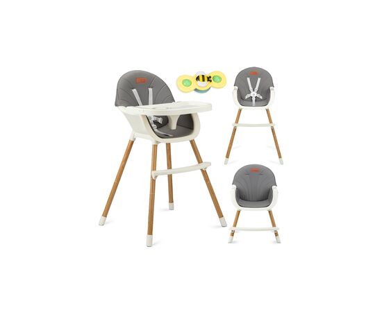 Стульчик для кормления MoMi Reki 2в1 Grey (KRKA00034), изображение 3
