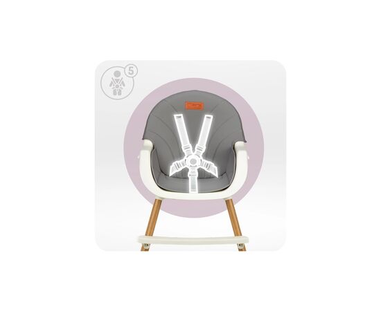 Стульчик для кормления MoMi Reki 2в1 Grey (KRKA00034), изображение 6