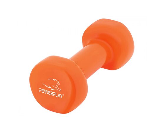 Гантель PowerPlay PP_4103 вінілова 1 кг Помаранчева (PP_4103_1kg), изображение 2 Гантель PowerPlay PP_4103 вінілова 1 кг Помаранчева (PP_4103_1kg), изображение 2