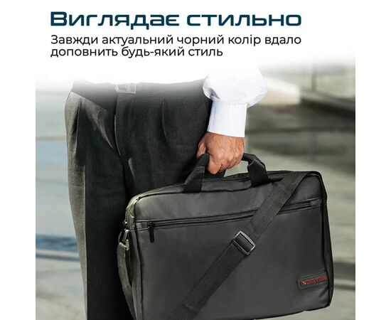 Сумка для ноутбука Promate 15.6" Gear-MB black (gear-mb.black), изображение 5 Сумка для ноутбука Promate 15.6" Gear-MB black (gear-mb.black), изображение 5