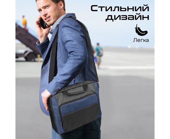 Сумка для ноутбука Promate 15.6" Limber-MB black (limber-mb.black), изображение 4 Сумка для ноутбука Promate 15.6" Limber-MB black (limber-mb.black), изображение 4