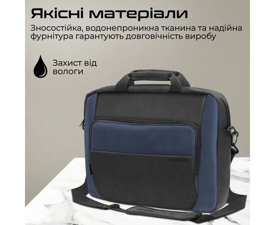 Сумка для ноутбука Promate 15.6" Limber-MB black (limber-mb.black), изображение 5 Сумка для ноутбука Promate 15.6" Limber-MB black (limber-mb.black), изображение 5