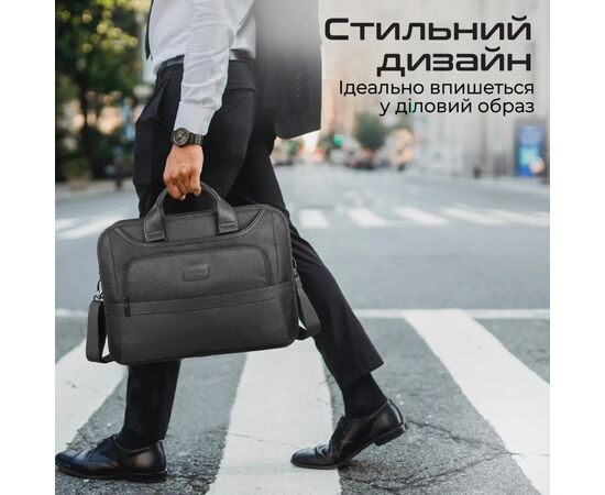 Сумка для ноутбука Promate 15.6" Paramount-MB Black (paramount-mb), изображение 4 Сумка для ноутбука Promate 15.6" Paramount-MB Black (paramount-mb), изображение 4