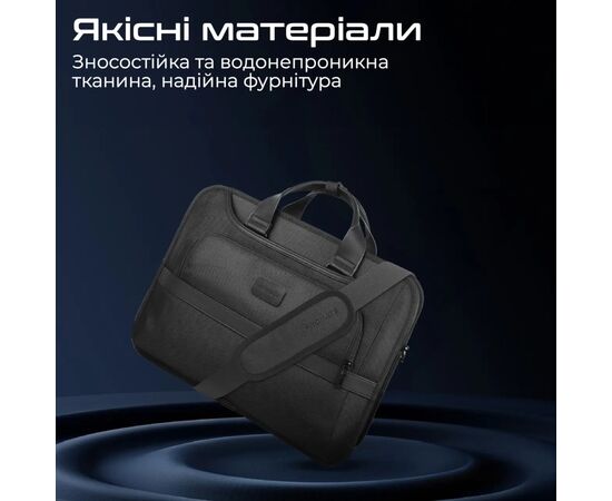 Сумка для ноутбука Promate 15.6" Paramount-MB Black (paramount-mb), изображение 7 Сумка для ноутбука Promate 15.6" Paramount-MB Black (paramount-mb), изображение 7
