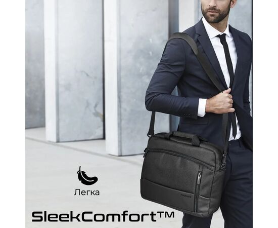 Сумка для ноутбука Promate 15.6" Satchel-MB black (satchel-mb.black), изображение 4 Сумка для ноутбука Promate 15.6" Satchel-MB black (satchel-mb.black), изображение 4