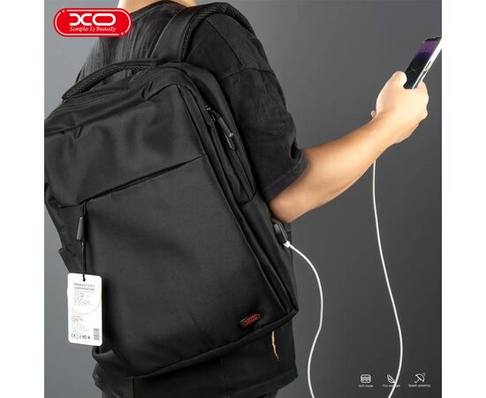 Рюкзак для ноутбука XO 17" CB02 black (CB02-17.black), изображение 5 Рюкзак для ноутбука XO 17" CB02 black (CB02-17.black), изображение 5