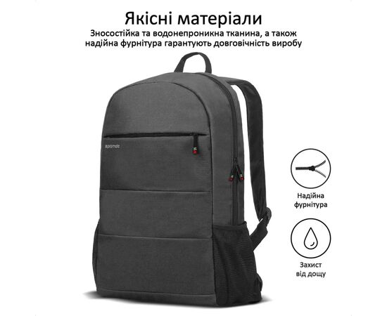 Рюкзак для ноутбука Promate 15.6" Alpha-BP black (alpha-bp.black), изображение 5 Рюкзак для ноутбука Promate 15.6" Alpha-BP black (alpha-bp.black), изображение 5