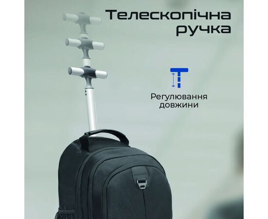 Рюкзак для ноутбука Promate 15.6" Compact-TR black (compact-tr.black), изображение 3 Рюкзак для ноутбука Promate 15.6" Compact-TR black (compact-tr.black), изображение 3