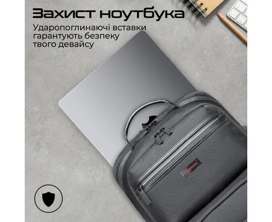 Рюкзак для ноутбука Promate 15.6" ElitePack-Pro Black (elitepack-pro), зображення 4 Рюкзак для ноутбука Promate 15.6" ElitePack-Pro Black (elitepack-pro), зображення 4