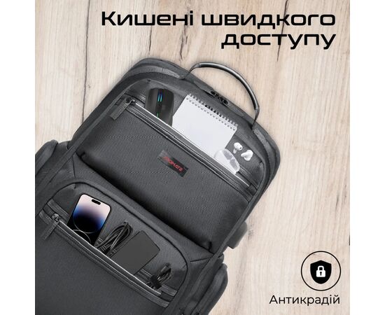 Рюкзак для ноутбука Promate 15.6" ElitePack-Pro Black (elitepack-pro), зображення 9 Рюкзак для ноутбука Promate 15.6" ElitePack-Pro Black (elitepack-pro), зображення 9