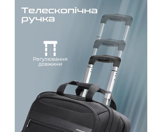 Сумка для ноутбука Promate 16" Persona-TR Black (persona-tr.black), изображение 3 Сумка для ноутбука Promate 16" Persona-TR Black (persona-tr.black), изображение 3