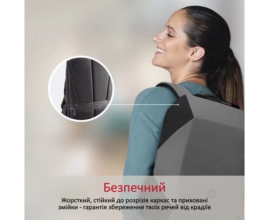 Рюкзак для ноутбука Promate 15.6" UrbanPack-BP Grey (urbanpack-bp.grey), изображение 5 Рюкзак для ноутбука Promate 15.6" UrbanPack-BP Grey (urbanpack-bp.grey), изображение 5