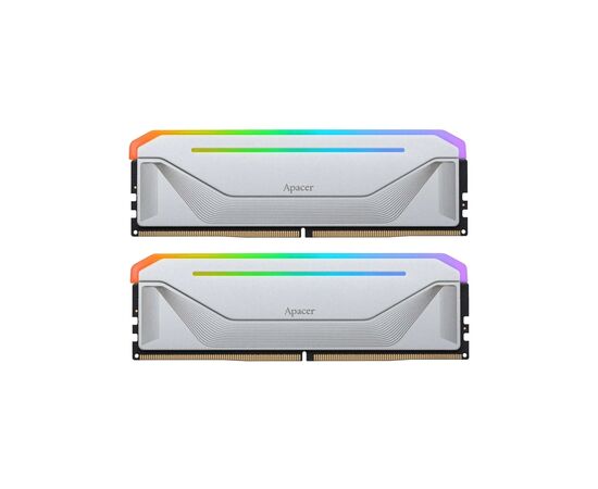 Модуль памяти для компьютера DDR5 32GB (2x16GB) 5600 MHz NOX RGB Silver Apacer (AH5U32G56C522NWAA-2)