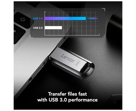 USB флеш накопитель Lexar 256GB JumpDrive M400 USB 3.0 (LJDM400256G-BNBNG), изображение 5 USB флеш накопитель Lexar 256GB JumpDrive M400 USB 3.0 (LJDM400256G-BNBNG), изображение 5