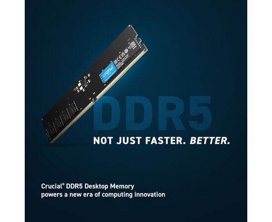 Модуль памяти для компьютера DDR5 8GB 4800 MHz Micron (CT8G48C40U5T), изображение 2 Модуль памяти для компьютера DDR5 8GB 4800 MHz Micron (CT8G48C40U5T), изображение 2