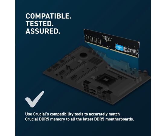 Модуль памяти для компьютера DDR5 8GB 4800 MHz Micron (CT8G48C40U5T), изображение 5 Модуль памяти для компьютера DDR5 8GB 4800 MHz Micron (CT8G48C40U5T), изображение 5