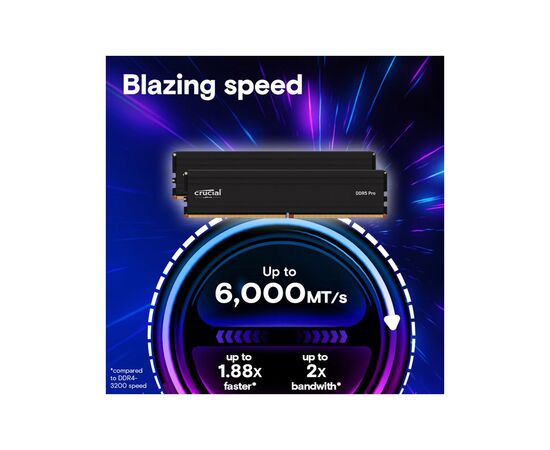 Модуль памяти для компьютера DDR5 64GB 5600 MHz Micron (CP64G56C46U5), изображение 2 Модуль памяти для компьютера DDR5 64GB 5600 MHz Micron (CP64G56C46U5), изображение 2
