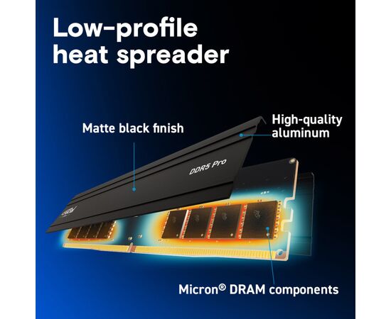 Модуль памяти для компьютера DDR5 64GB 5600 MHz Micron (CP64G56C46U5), изображение 5 Модуль памяти для компьютера DDR5 64GB 5600 MHz Micron (CP64G56C46U5), изображение 5