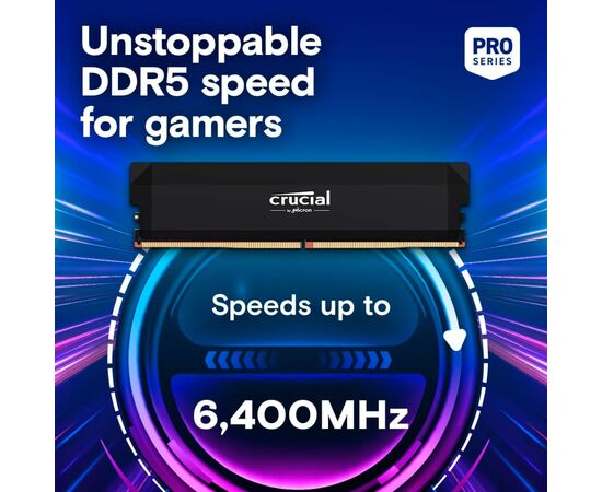 Модуль памяти для компьютера DDR5 32GB 6400 MHz Pro OC Micron (CP2K16G64C38U5B), изображение 3 Модуль памяти для компьютера DDR5 32GB 6400 MHz Pro OC Micron (CP2K16G64C38U5B), изображение 3