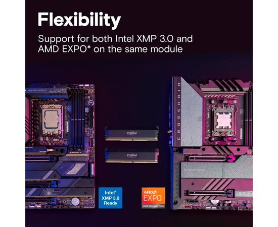 Модуль памяти для компьютера DDR5 32GB 6400 MHz Pro OC Micron (CP2K16G64C38U5B), изображение 5 Модуль памяти для компьютера DDR5 32GB 6400 MHz Pro OC Micron (CP2K16G64C38U5B), изображение 5