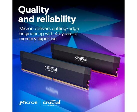 Модуль памяти для компьютера DDR5 32GB 6400 MHz Pro OC Micron (CP2K16G64C38U5B), изображение 7 Модуль памяти для компьютера DDR5 32GB 6400 MHz Pro OC Micron (CP2K16G64C38U5B), изображение 7