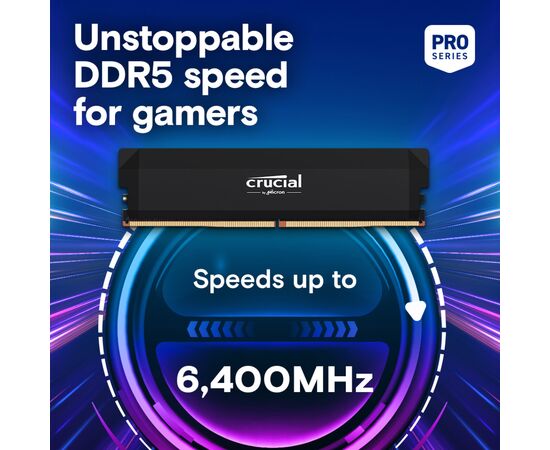 Модуль памяти для компьютера DDR5 64GB (2x32GB) 6400 MHz Micron (CP2K32G64C40U5B), изображение 3 Модуль памяти для компьютера DDR5 64GB (2x32GB) 6400 MHz Micron (CP2K32G64C40U5B), изображение 3