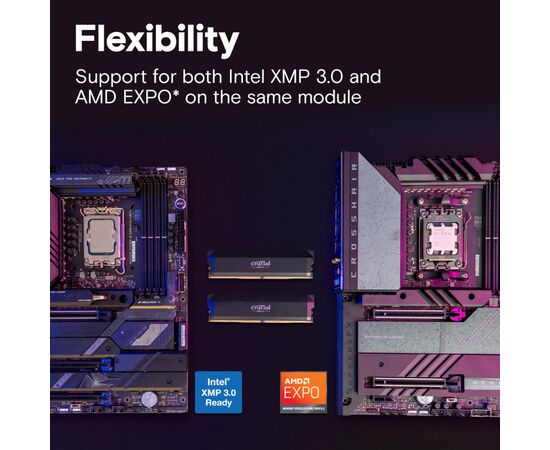 Модуль памяти для компьютера DDR5 64GB (2x32GB) 6400 MHz Micron (CP2K32G64C40U5B), изображение 5 Модуль памяти для компьютера DDR5 64GB (2x32GB) 6400 MHz Micron (CP2K32G64C40U5B), изображение 5