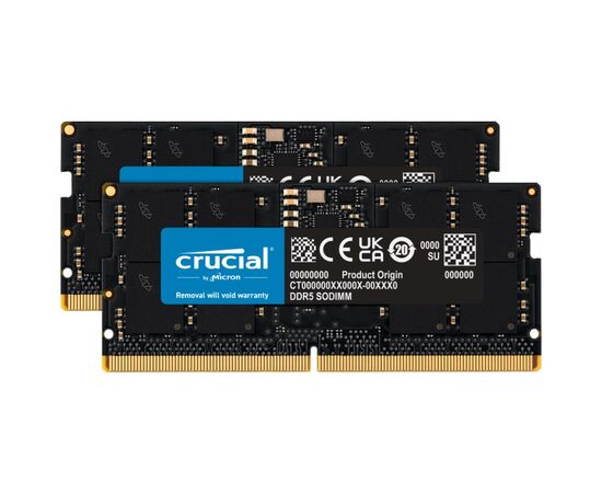 Модуль памяти для ноутбука SoDIMM DDR5 32GB (2x16GB) 4800 MHz Micron (CT2K16G48C40S5)