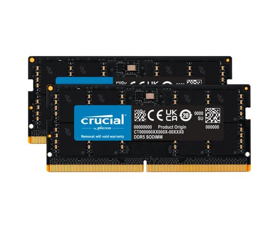 Модуль памяти для ноутбука SoDIMM DDR5 64GB (2x32GB) 4800 MHz Micron (CT2K32G48C40S5)