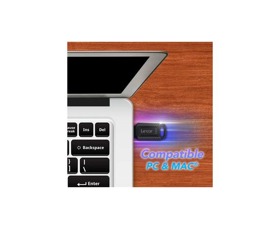 USB флеш накопитель Lexar 256GB JumpDrive V400 Black USB 3.0 (LJDV400256G-BNBNG), изображение 7 USB флеш накопитель Lexar 256GB JumpDrive V400 Black USB 3.0 (LJDV400256G-BNBNG), изображение 7