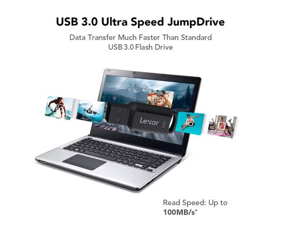 USB флеш накопитель Lexar 64GB JumpDrive V400 Black USB 3.0 (LJDV400064G-BNBNG), изображение 5 USB флеш накопитель Lexar 64GB JumpDrive V400 Black USB 3.0 (LJDV400064G-BNBNG), изображение 5