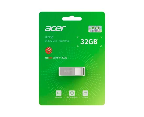 USB флеш накопитель Acer 32GB UF300 Silver USB 3.2 (BL.9BWWA.517), изображение 4