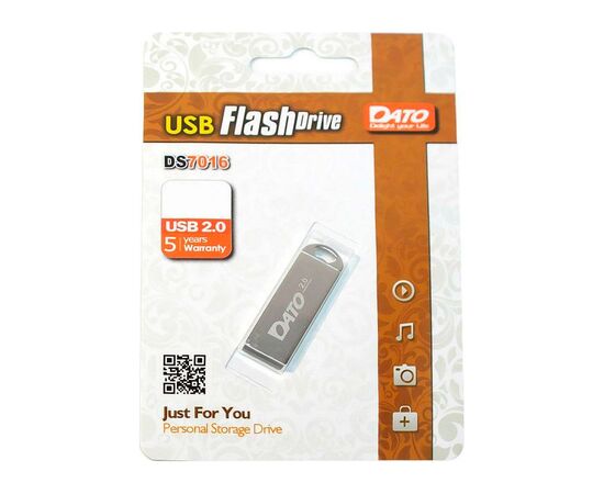 USB флеш накопитель Dato 64GB DS7016 Silver USB2.0 (DS70016-64G), изображение 2 USB флеш накопитель Dato 64GB DS7016 Silver USB2.0 (DS70016-64G), изображение 2