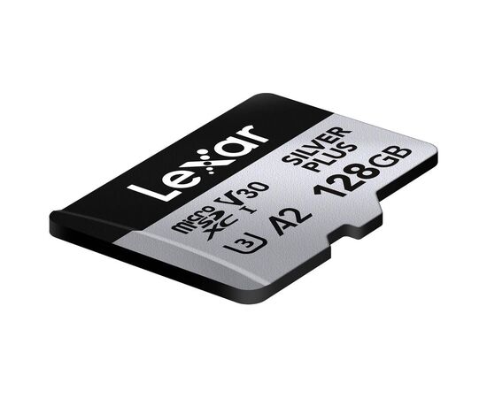 Карта памяти Lexar 128GB microSDXC class 10 UHS-I U3 V30 A2 Professional Silver (LMSSIPL128G-BNANG), изображение 3 Карта памяти Lexar 128GB microSDXC class 10 UHS-I U3 V30 A2 Professional Silver (LMSSIPL128G-BNANG), изображение 3